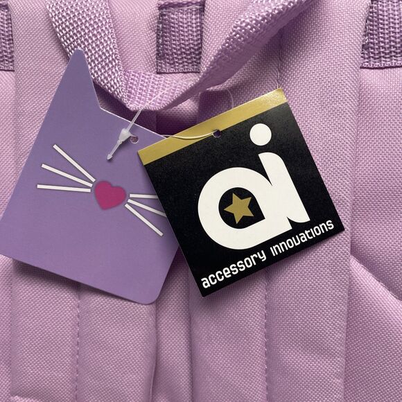 Girls 16" Laptop Backpack Booking with Lunch Bag 2-Piece Set, Purple Kitty New - Picture 15 of 16